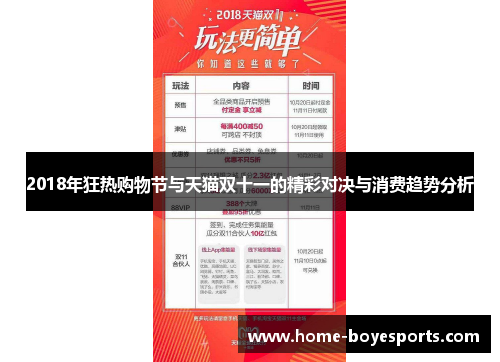 2018年狂热购物节与天猫双十一的精彩对决与消费趋势分析